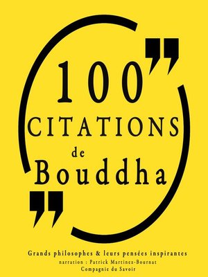 cover image of 100 citations de Bouddha